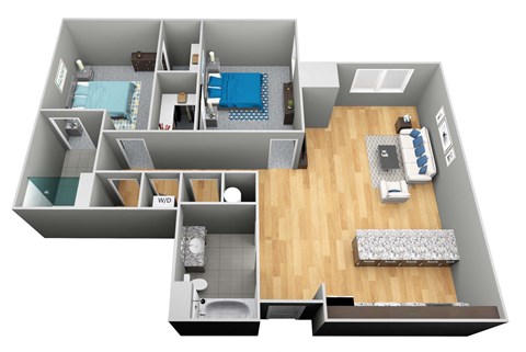 The Union 3D Floor Plan - The Corvina